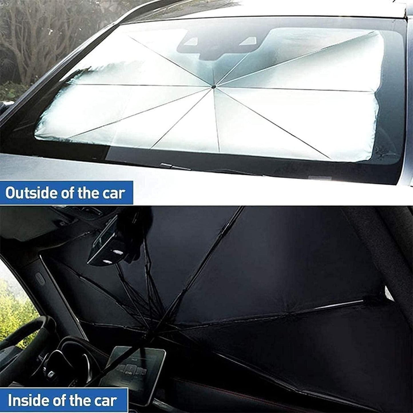 SunGuard™ Car Windshield Umbrella – Instant Heat & UV Protection