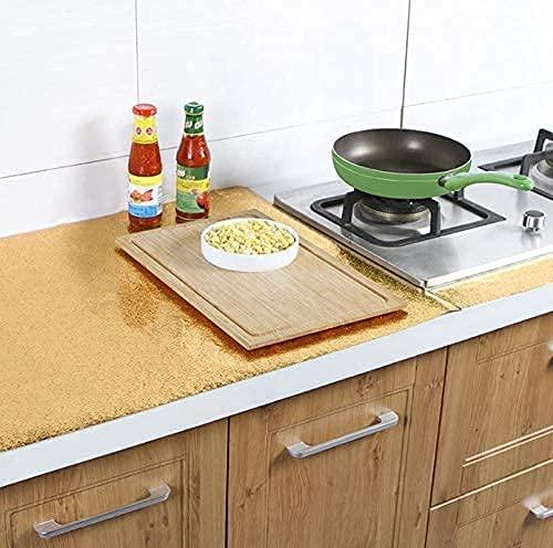 ShieldWrap™ Aluminum Foil Kitchen Backsplash – Peel & Stick Waterproof Shelf Liner