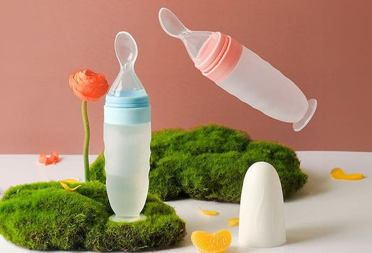 BabyFeeder™ Silicone Squeeze Spoon – Mess-Free & Easy Baby Feeding