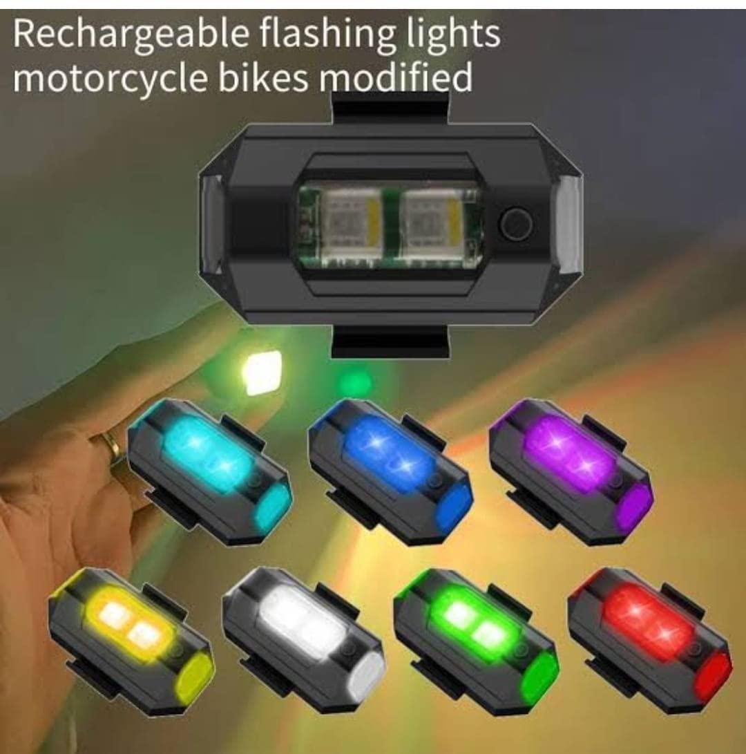 GlowBeam™ 7-Color LED Strobe Light – USB Rechargeable, Multi-Mode Signal & Safety Light