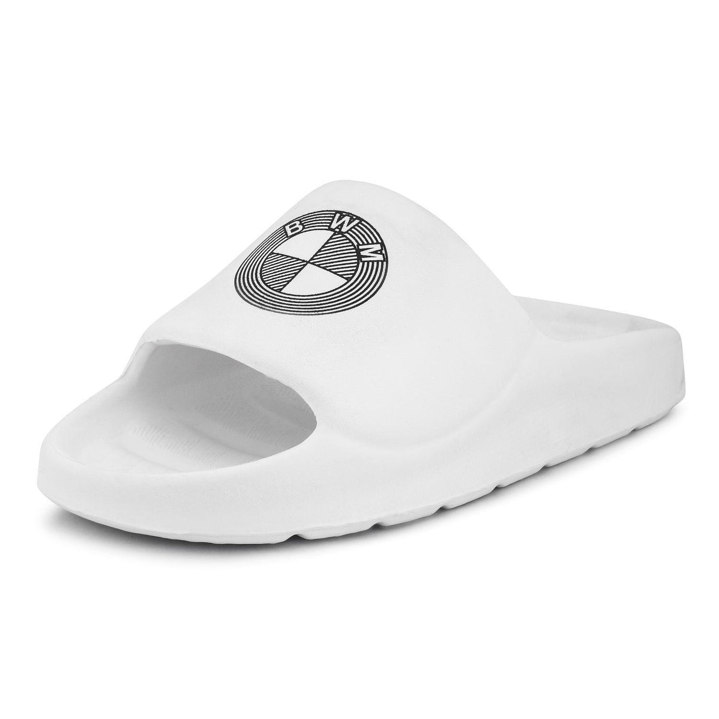 TurboGlide™ Men's Luxury White Slide Sandals – Ultimate Comfort & Style