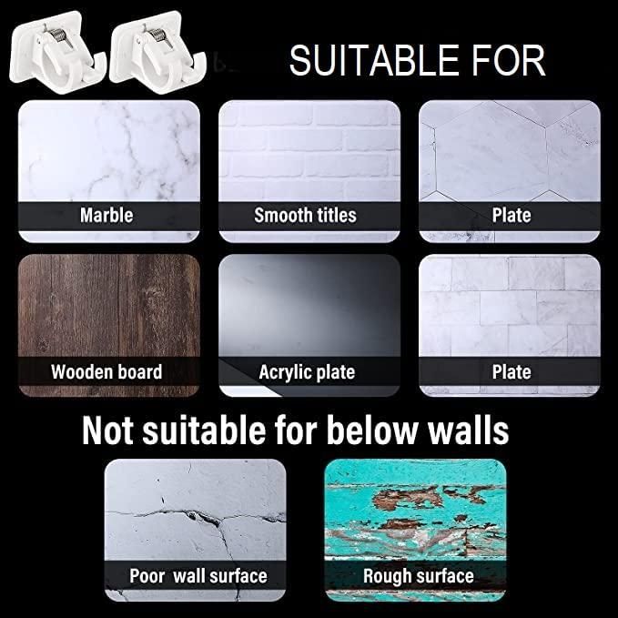 GripLock™ Self-Adhesive Wall Mount Clip – No-Drill, Heavy-Duty Hook for Instant Storage