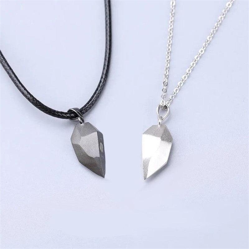 MagniLove™ Magnetic Heart Couple Pendant Necklace – 2-Piece Matching Set for Men & Women