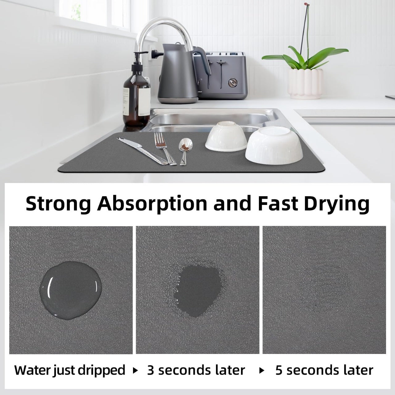 Premium, Ultra-Absorbent Kitchen Drying Mats (Buy 1 Get 1 Free)