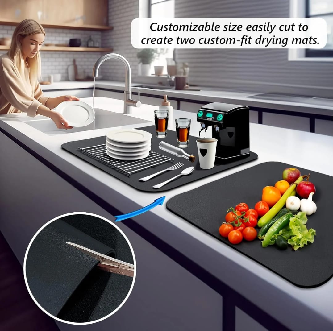 Premium, Ultra-Absorbent Kitchen Drying Mats (Buy 1 Get 1 Free)