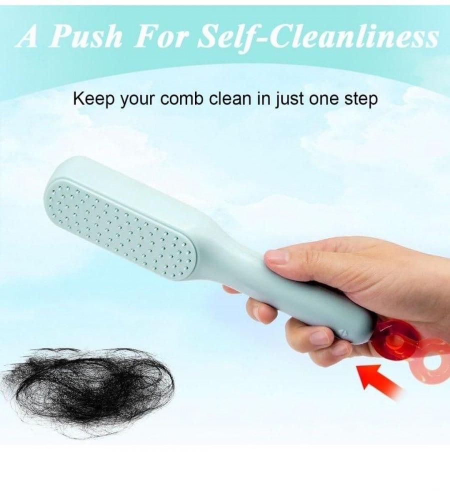GlideEase™ Self-Cleaning Anti-Static Massage Comb – Tangle-Free Hair in Seconds
