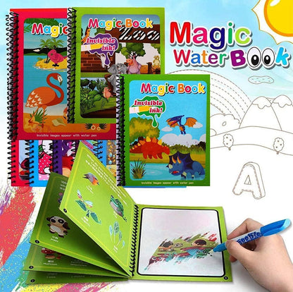 FunSplash™ Reusable Magic Water Painting Book – Mess-Free Learning for Kids