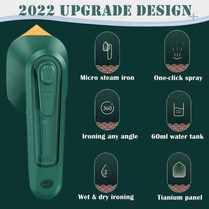 GlideSteam Mini Travel Iron – Portable Handheld Steamer