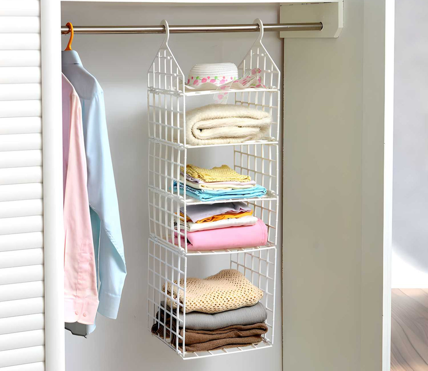 SpaceMax 5-Layer Folding Hanging Clothes Organizer