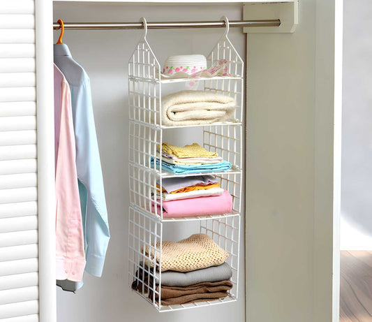 SpaceMax 5-Layer Folding Hanging Clothes Organizer