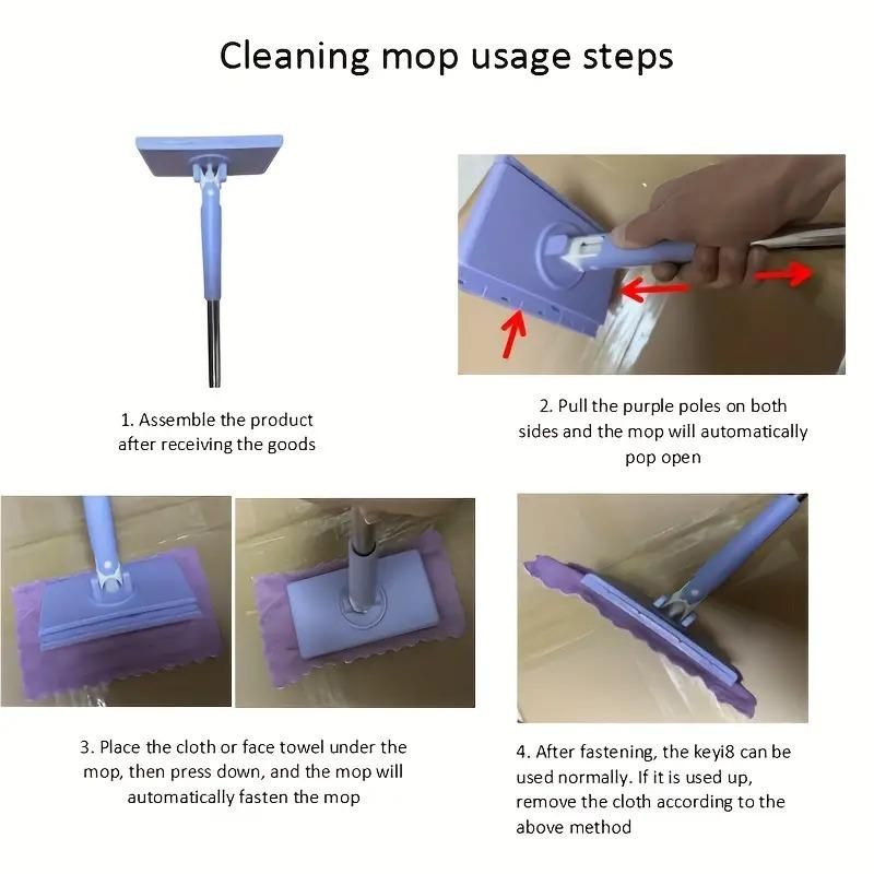 SwiftMop™ Effortless Dust-Free Cleaning Mop – 360° Rotating Floor Cleaner