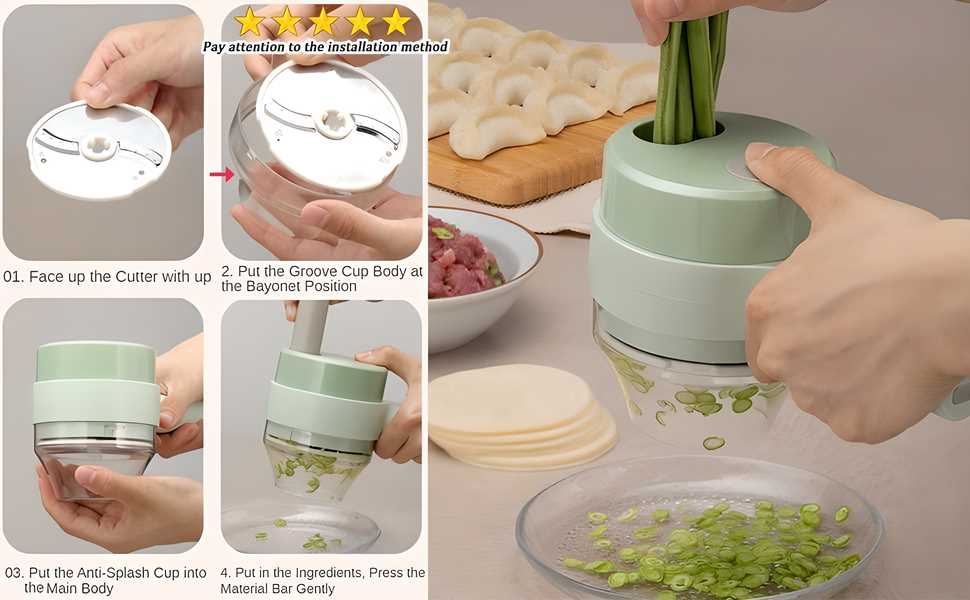 ChopEase™ 4-in-1 Wireless Handy Electric Vegetable Chopper – Portable Food Processor