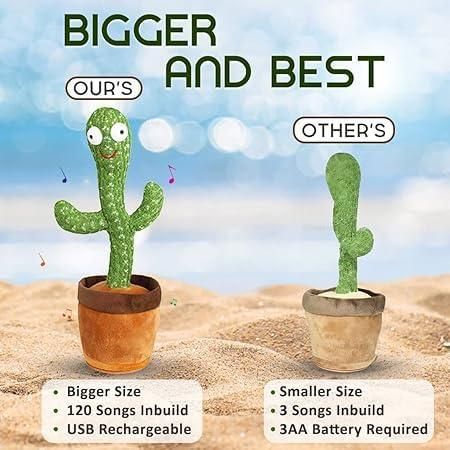 GroovyCactus™ LED Dancing & Talking Cactus Toy – Fun, Music & Mimicry for Kids