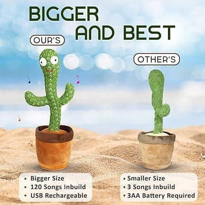 GroovyCactus™ LED Dancing & Talking Cactus Toy – Fun, Music & Mimicry for Kids
