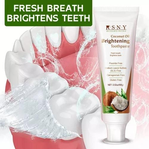 CocoGlow™ Brightening Toothpaste – Naturally Whiter Teeth & Fresher Breath