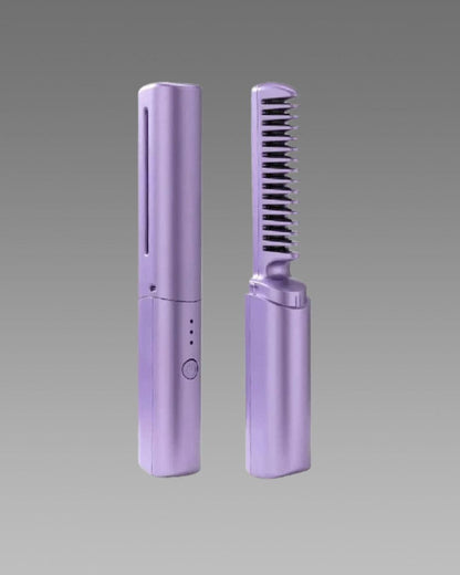Meneflix Cordless Rechargeable Mini Hair Straightener & Hot Comb