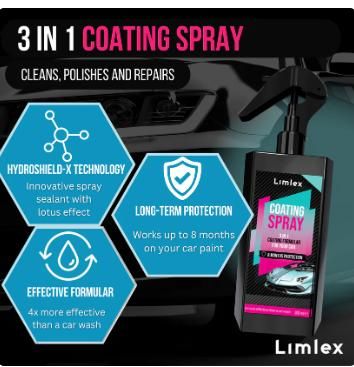 ShinePro™ Car Detailing Combo – 3-in-1 Coating Spray + Interior Foam Cleaner + Microfiber Towel