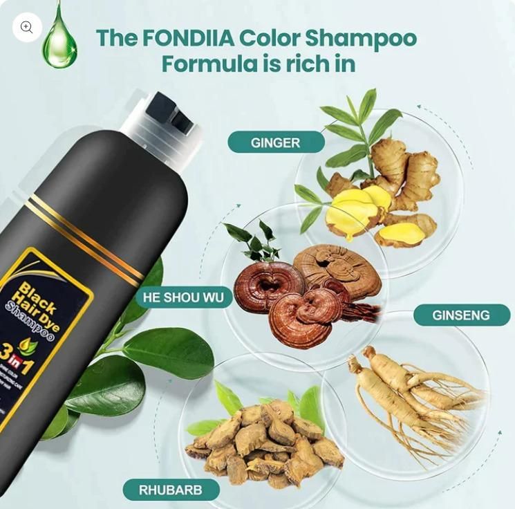 InstaBlack™ Herbal Hair Dye Shampoo – 3-in-1 Formula for Instant Grey Coverage (Pack of 2)