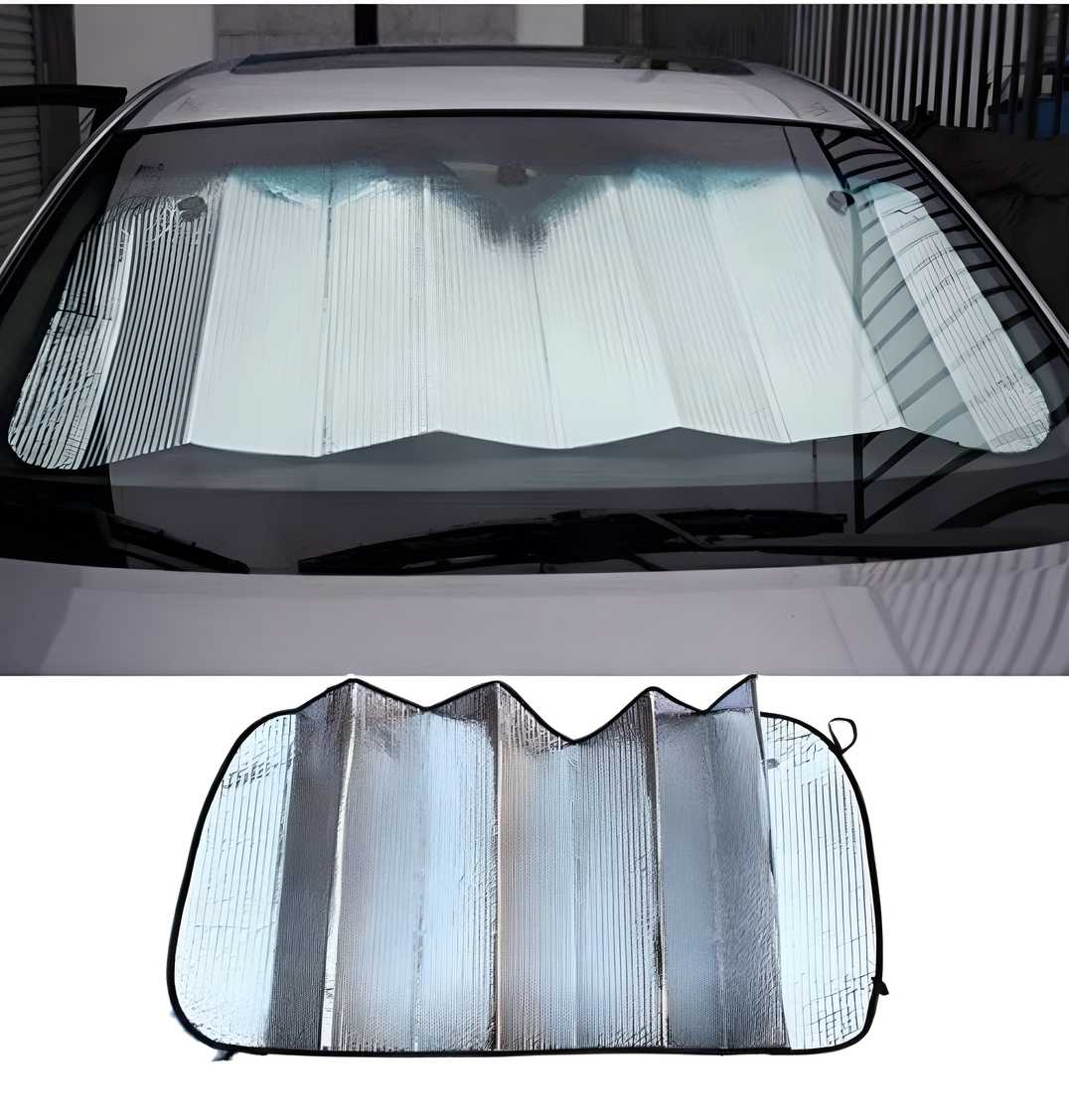 SunGuard™ Foldable Car Sunshade (Silver) – Keep Your Car Cool & Protected All Day