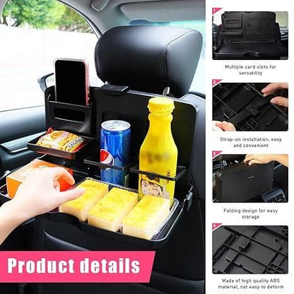 AutoTray™ Car Travel Foldable Dining & Food Tray – Compact & Adjustable Car Table