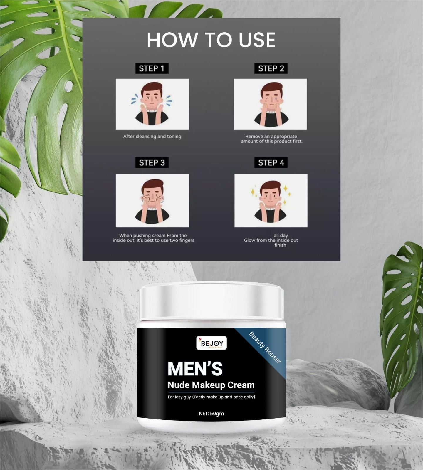 BeJoy™ Men’s Nude Makeup Cream – Instantly Flawless Skin in Seconds