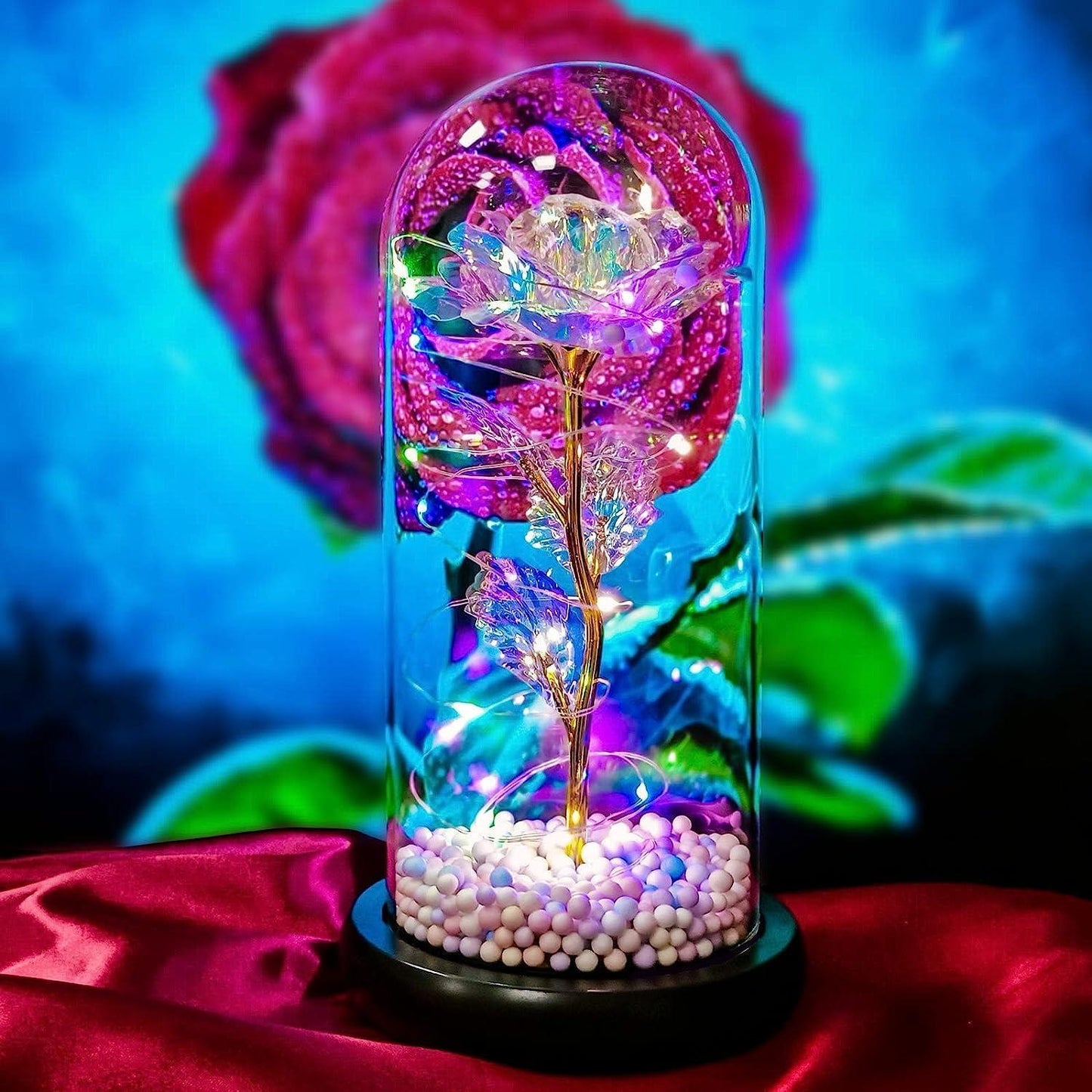 EnchantedGlow™ LED Rose Light – Eternal Beauty in a Glass Dome