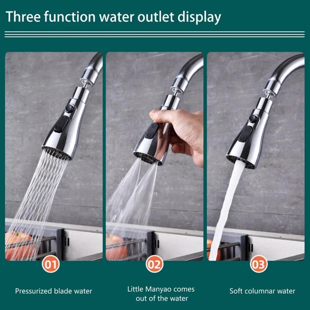 AquaFlow 3-Modes Adjustable Kitchen Sink Faucet Nozzle