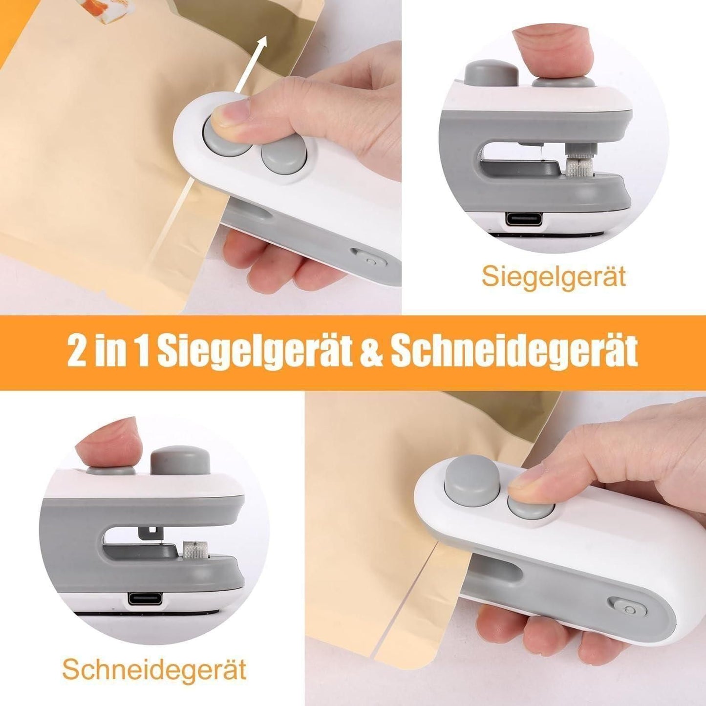 SealEase™ 2-in-1 Portable Mini Bag Sealer – USB Rechargeable Heat Sealing Machine with Cutter