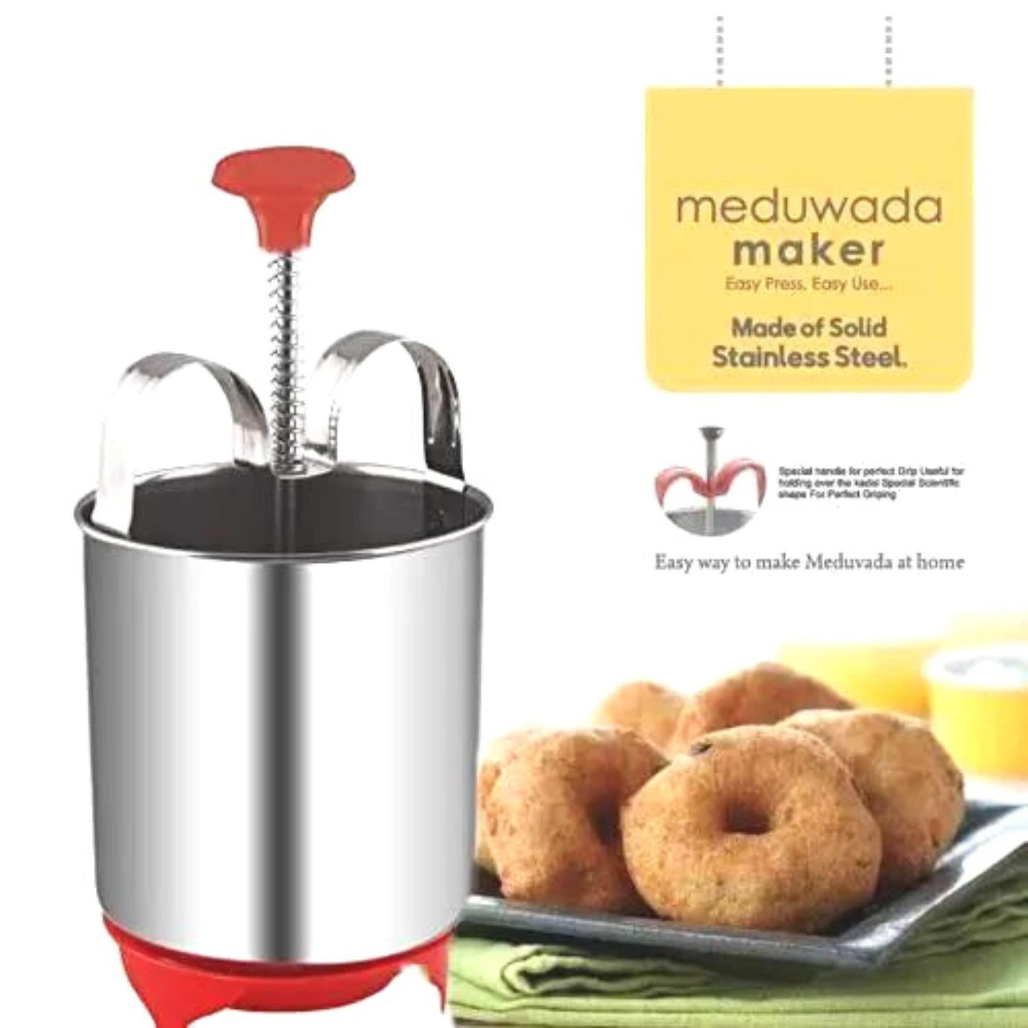 VadaMaster™ Stainless Steel Medu Vada Maker – Effortless Homemade South Indian Vadas