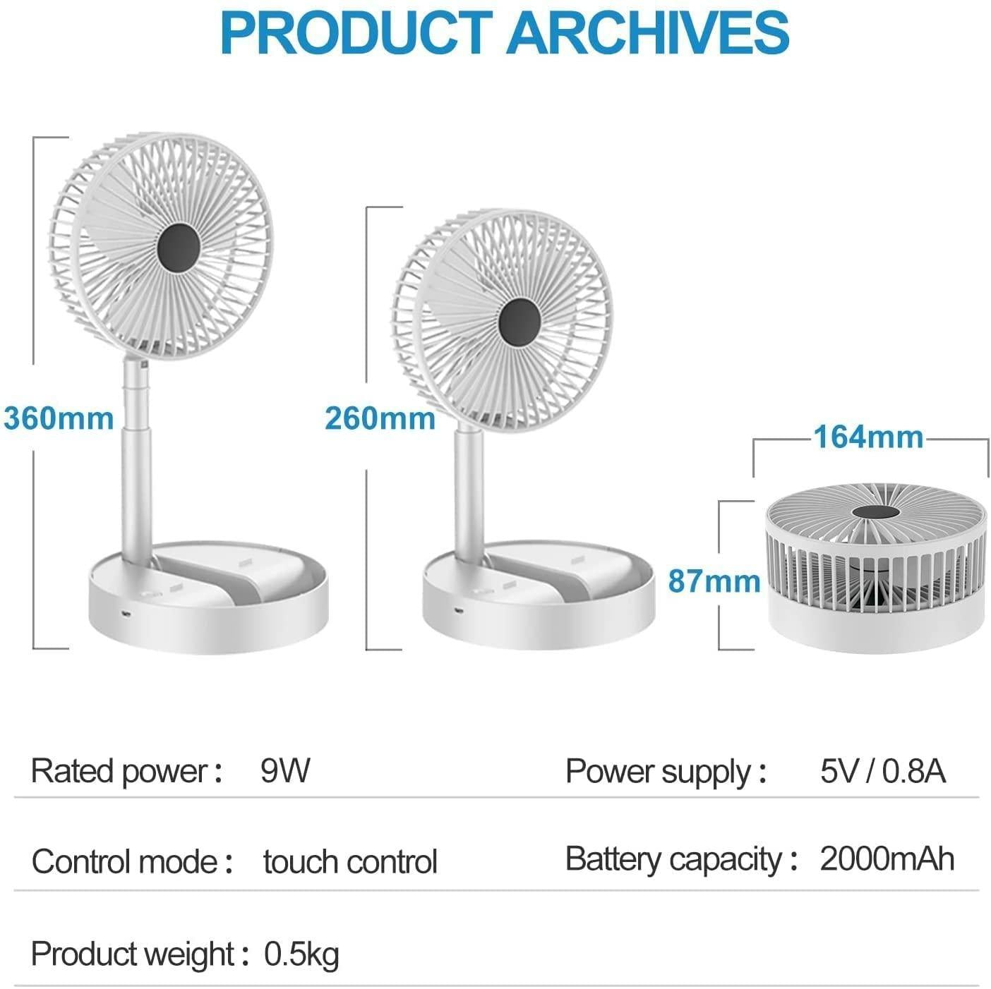 BreezeMax™ Rechargeable High-Speed Table Fan – Stay Cool Anywhere