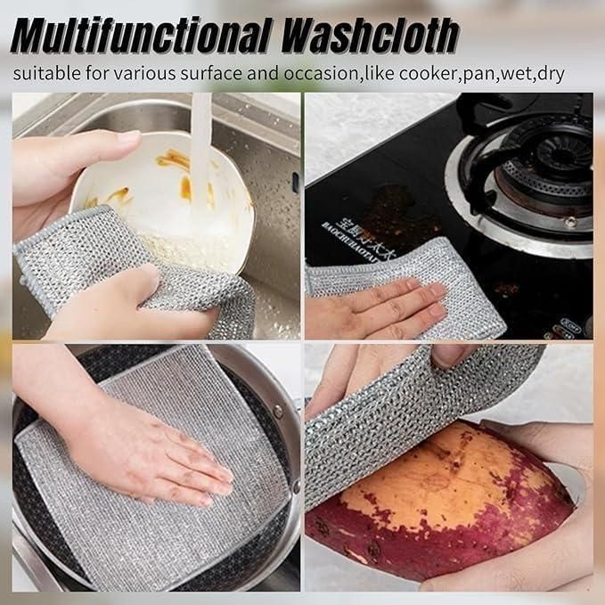 ScrubMaster™ Multipurpose Wire Dishwashing Rags – Ultimate Cleaning Power for Stubborn Stains
