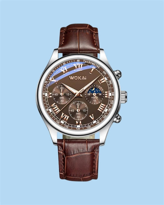 ChronoLux™ Premium Leather Quartz Watch for Men – Classic Design, Luxury Finish & Precision Timekeeping