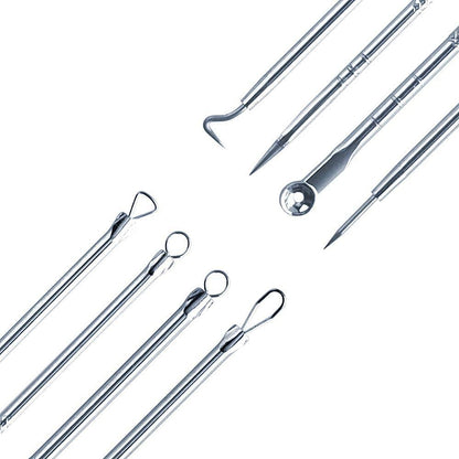 ClearSkin™ Stainless Steel Blackhead & Acne Extractor Set (4 Pcs) – Instant Pore Cleansing