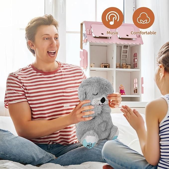 SleepBuddy™ Baby Sound Machine & Breathing Otter – Portable Plush Soothing Toy