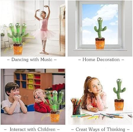 GroovyCactus™ LED Dancing & Talking Cactus Toy – Fun, Music & Mimicry for Kids