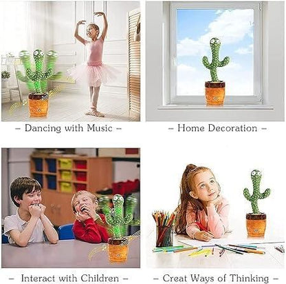 GroovyCactus™ LED Dancing & Talking Cactus Toy – Fun, Music & Mimicry for Kids