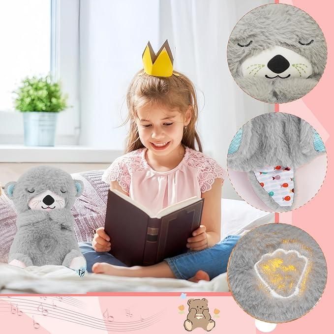 SleepBuddy™ Baby Sound Machine & Breathing Otter – Portable Plush Soothing Toy