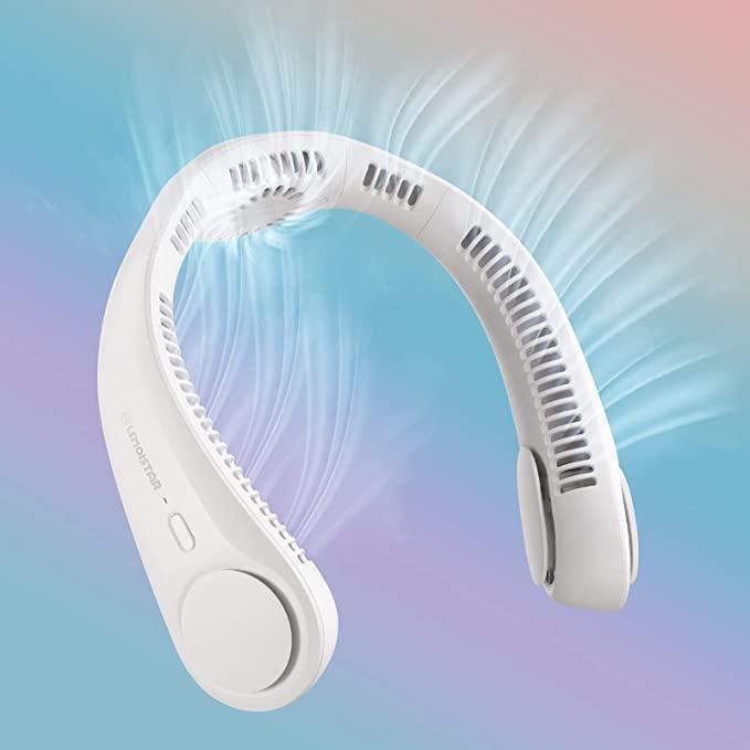 BreezeWear Portable Bladeless Neck Fan – Rechargeable & Stylish