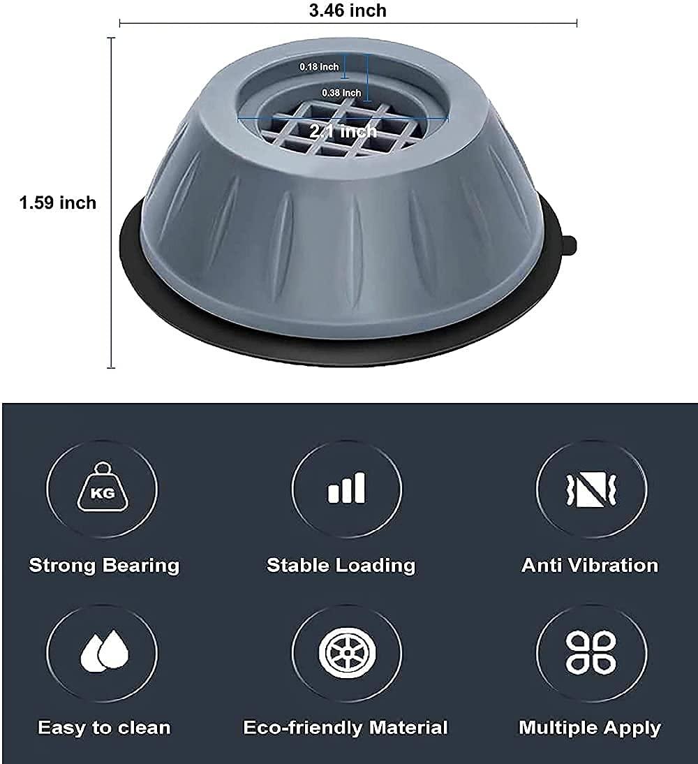 SilentShield™ Anti-Vibration Pads – Shockproof Feet for Washing Machines, Dryers & More (Set of 4)