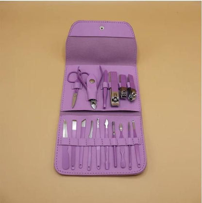 GlamCare™ 18-in-1 Professional Manicure & Pedicure Set – Salon-Quality Grooming at Home