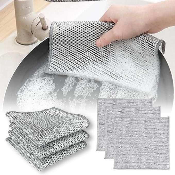 ScrubMaster™ Multipurpose Wire Dishwashing Rags – Ultimate Cleaning Power for Stubborn Stains