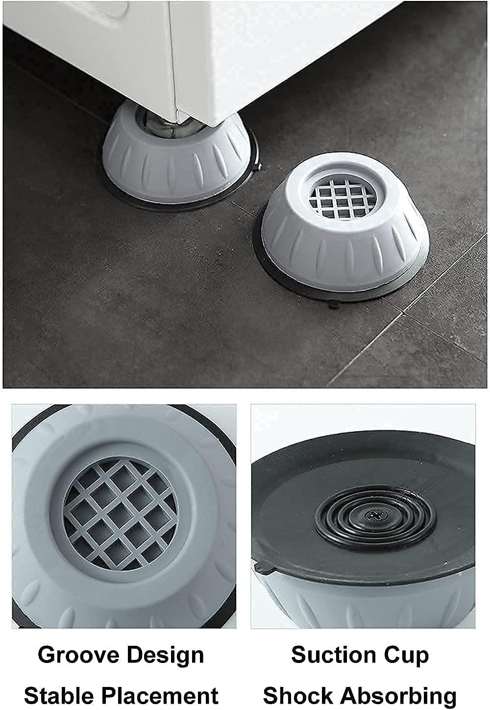 SilentShield™ Anti-Vibration Pads – Shockproof Feet for Washing Machines, Dryers & More (Set of 4)