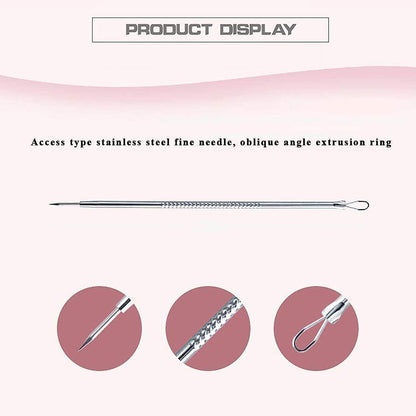 ClearSkin™ Stainless Steel Blackhead & Acne Extractor Set (4 Pcs) – Instant Pore Cleansing