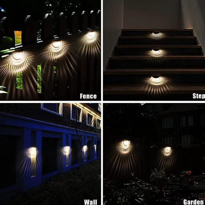 SolarGlow™ Outdoor Fence Lights (Pack of 4) – Auto-On, Zero Electricity Cost