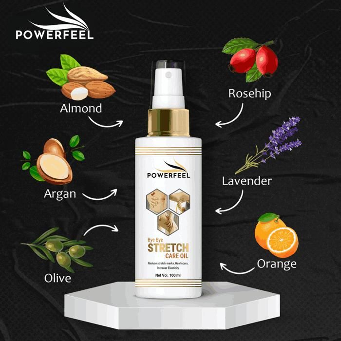 PowerFeel™ StretchErase Oil – Rapid Stretch Mark Fading & Skin Firming Therapy