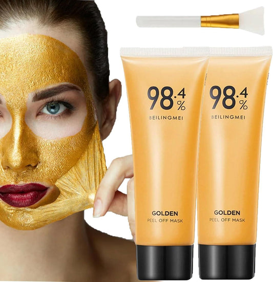 24K Gold Peel-Off Mask (Pack of 2) – Deep Cleanse, Brighten & Rejuvenate