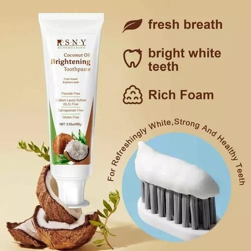 CocoGlow™ Brightening Toothpaste – Naturally Whiter Teeth & Fresher Breath
