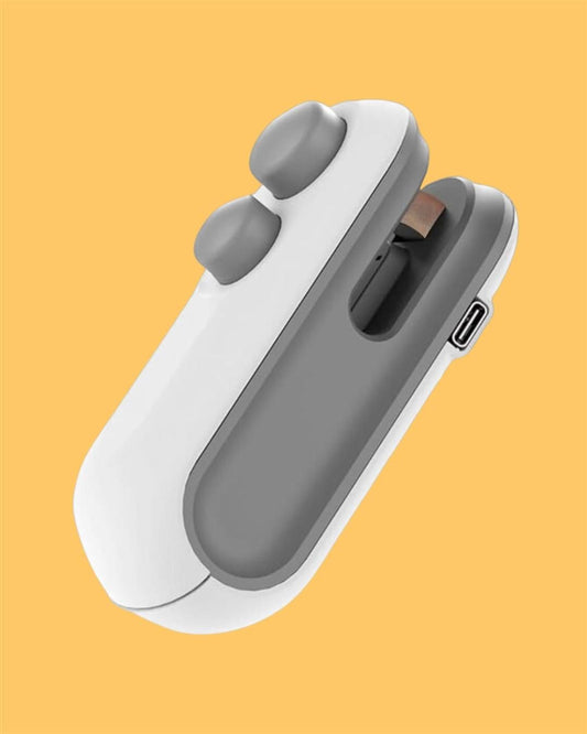 SealEase™ 2-in-1 Portable Mini Bag Sealer – USB Rechargeable Heat Sealing Machine with Cutter