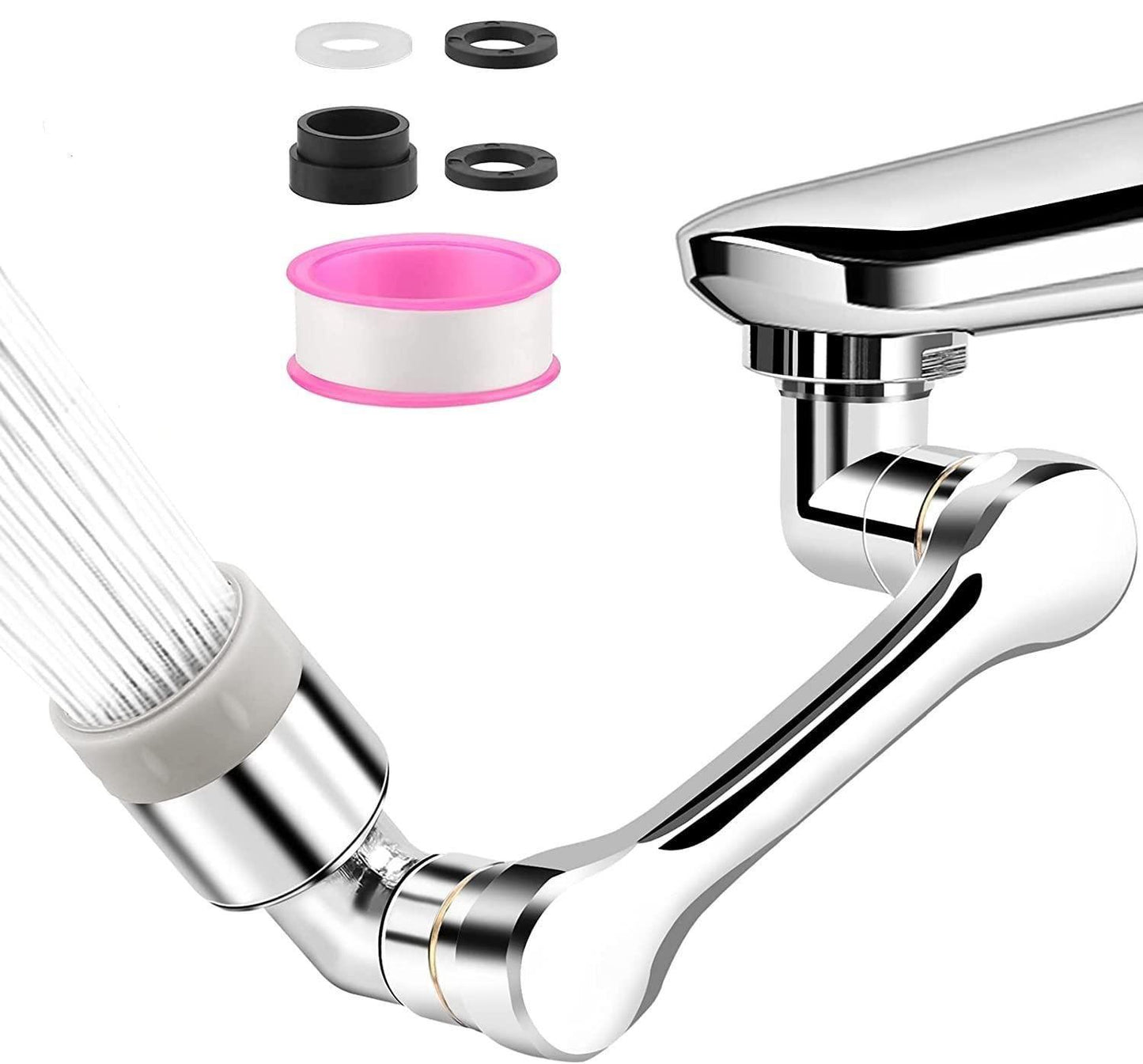 AquaFlex™ 1440° Rotating Faucet Extender – Splash-Free & Dual-Mode Water Flow