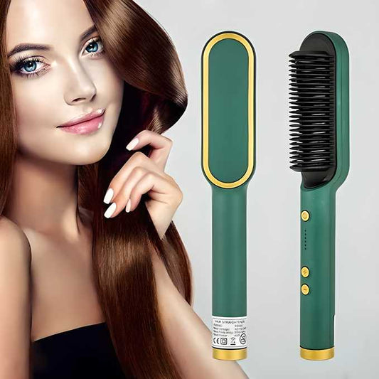 SilkyStraight™ Professional Electric Hair Straightener Brush – Instant, Frizz-Free Hair